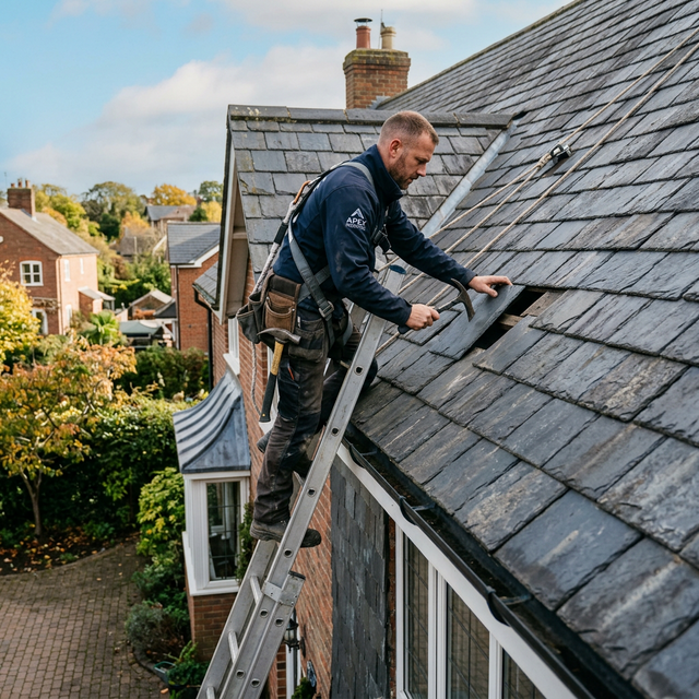 How to deal with a slipped roof slate before the rain hits